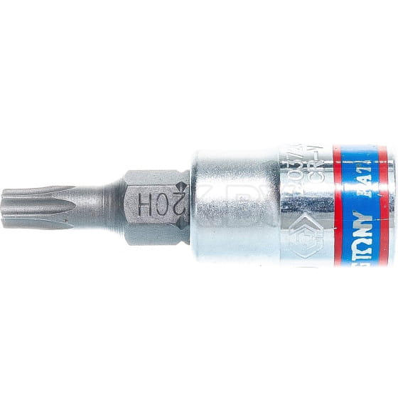 Головка торцевая 1/4" с вставкой-битой TORX T20х37 мм с отверстием KING TONY 203720 (203720) 