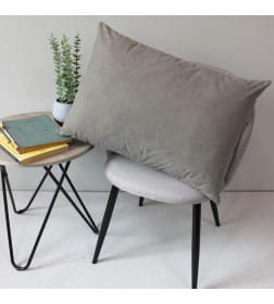 Наволочка декоративная 45x45 см, VELOURS MATEX светло-серый