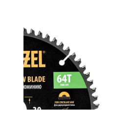 Диск пильный по алюминию 190х64Tх30 мм Denzel 733777