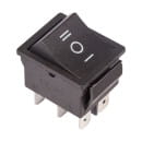 Выключатель клавишный 250V 15А (6с) ON-OFF-ON черный с нейтралью (RWB-508, SC-767) REXANT 06-0308-B (06-0308-B) 