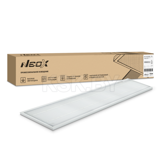 Панель светодиодная универсальная ДВО-01 4540-ПРИЗМА 45Вт 4000К 1195x180 мм NEOX 4690612055206 (4690612055206) 