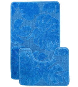 Набор ковриков для ванной One Color 50*80+50*40  голубой BLUE CLT 202231
