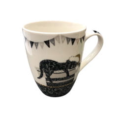 Кружка, фарфор  340 мл, ф. бочка, «Кошки», 