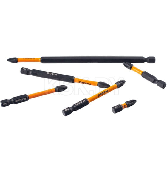 Набор бит торсионных PH2 S2 (6 шт.) RAGE 554189 (554189) 