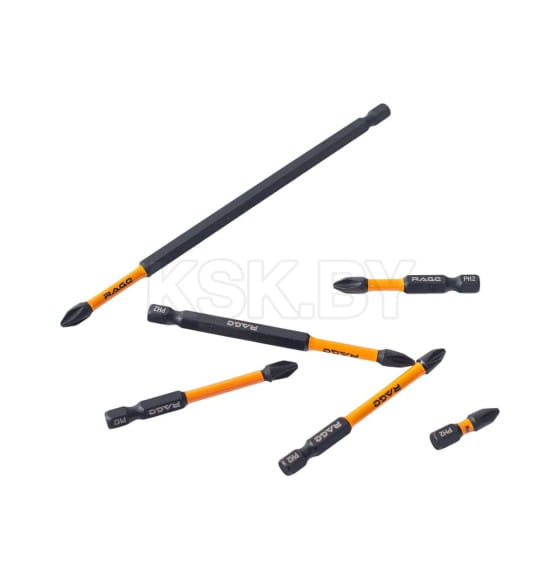 Набор бит торсионных PH2 S2 (6 шт.) RAGE 554189 (554189) 