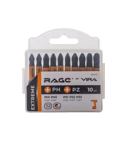 Набор бит магнитных PH/PZх50 мм S2 (10 шт.) By VIRA RAGE 554191