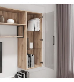 Шкаф-витрина навесной Кенди Мод. 7 (Дуб Альпийский) Алисия АЯ.21.04.07