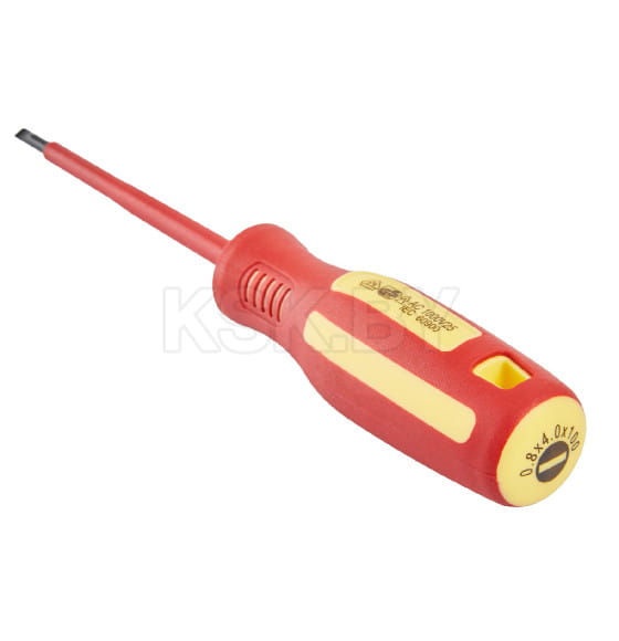 Отвертка плоская SL4х100 мм диэлектрическая (231102) Elitech 207167 (207167) 