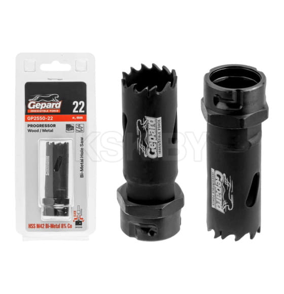Коронка биметаллическая 22 мм PROGRESSOR GEPARD (GP2550-22) 