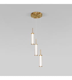 Подвесной светодиодный светильник 50386/3 LED латунь Eurosvet