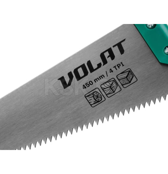 Ножовка по дереву 450 мм 4 TPI ВОЛАТ 42080-45 (42080-45) 