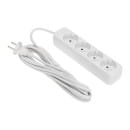 Удлинитель 4 гнезда, 5м, 2х1,0мм², б/з, белый REXANT STANDARD 13-4025 (13-4025) 