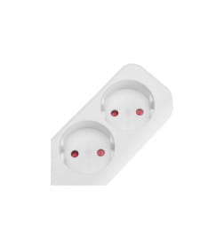 Удлинитель 4 гнезда, 5м, 2х1,0мм², б/з, белый REXANT STANDARD 13-4025