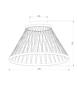 Потолочный светодиодный светильник 40019/1 LED коричневый Eurosvet