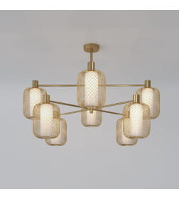 Потолочный светильник металлическим абажуром и стеклянным плафоном 30192/8 золото Eurosvet