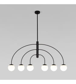 Потолочный светильник со стеклянным плафоном 30179/6 черный Eurosvet