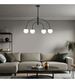 Потолочный светильник со стеклянным плафоном 30179/4 черный Eurosvet