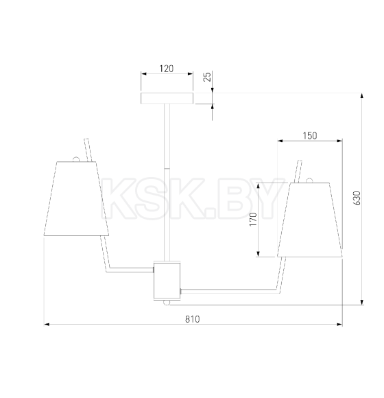 Потолочная люстра с тканевыми абажурами Smart 60173/8 латунь Smart Eurosvet (a069018) 
