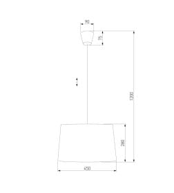 Подвесной светильник с тканевым абажуром 1883 Maja White TK Lighting