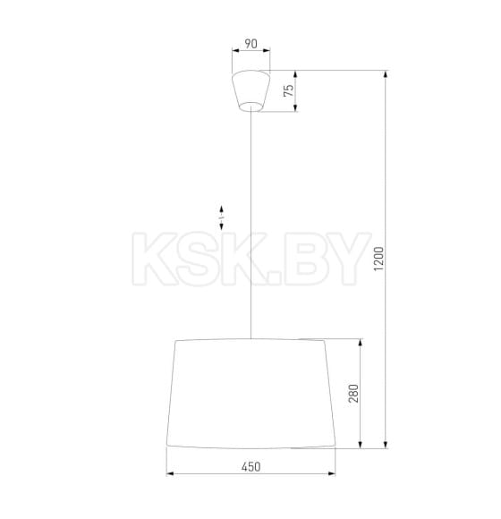 Подвесной светильник с тканевым абажуром 1883 Maja White TK Lighting (a059599) 