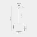 Подвесной светильник с тканевым абажуром 1883 Maja White TK Lighting (a059599) 