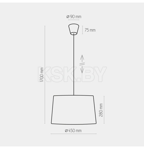 Подвесной светильник с тканевым абажуром 1883 Maja White TK Lighting (a059599) 