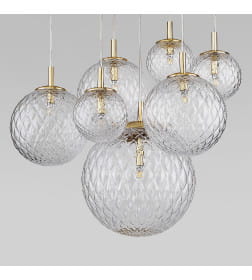 Подвесной светильник со стеклянными плафонами 4608 Cadix Gold TK Lighting