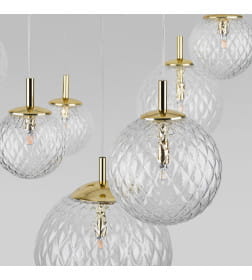 Подвесной светильник со стеклянными плафонами 4608 Cadix Gold TK Lighting