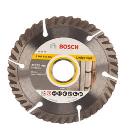 Диск алмазный 115х22.2 мм универсальный сегментный, сухой рез Turbo STANDARD FOR UNIVERSAL BOSCH 2608615057
