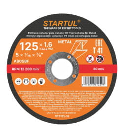 Круг отрезной по металлу 125х1.6x22.2 мм STARTUL STANDART ST5125-16