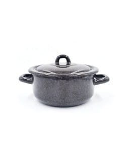 Кастрюля 1,45 л эмалированная, коричневый рябчик Лысьвенский завод