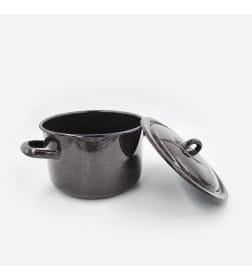 Кастрюля 2,9 л эмалированная, коричневый рябчик Лысьвенский завод