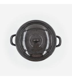 Кастрюля 4,3 л эмалированная, коричневый рябчик Лысьвенский завод