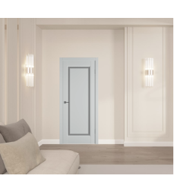 Дверное полотно Emalex Elegant 1 Ice  ДО Fly Dark cloud  2000х800х35мм