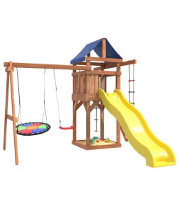 Игровой комплекс National Tree Company С качелями лодочка и гнездом Свиби IgroWoods ДП-8