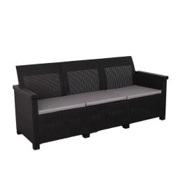 Диван садовый 3х местный Adriano Basegi 3, коричневый