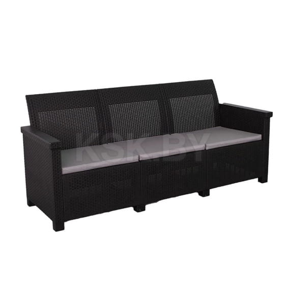 Диван садовый 3х местный Adriano Basegi 3, коричневый (Р6064КОР) 