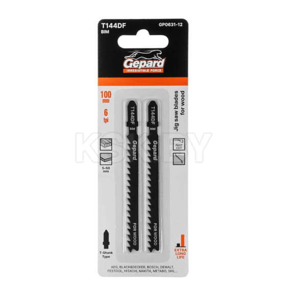 Полотно для лобзика по дереву T144DF (2 шт.) GEPARD GP0631-12 (GP0631-12) 