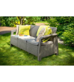Диван трехместный CORFU II MAX LOVE SEAT, капучино, 258978