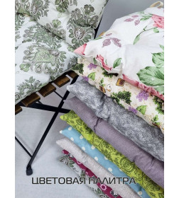 Подушка для сиденья "Голубой горошек" 42x42 см голубой/белый (комплект 4 шт.) MATEX HOMELY 67-894