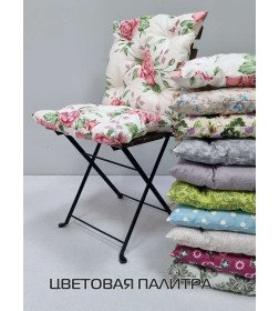 Подушка для сиденья "Голубой горошек" 42x42 см голубой/белый (комплект 4 шт.) MATEX HOMELY 67-894