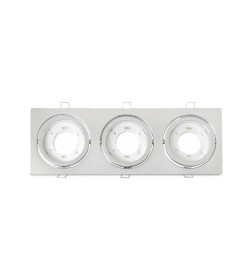 Светильник встраиваемый GX53R-3ST-C металл под лампу GX53 230В поворотный тройной хром IN HOME 4690612021584