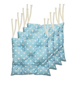Подушка для сиденья "Голубой горошек" 42x42 см голубой/белый (комплект 4 шт.) MATEX HOMELY 67-894
