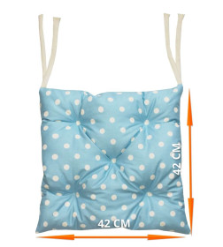 Подушка для сиденья "Голубой горошек" 42x42 см голубой/белый (комплект 4 шт.) MATEX HOMELY 67-894