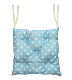 Подушка для сиденья "Голубой горошек" 42x42 см голубой/белый (комплект 4 шт.) MATEX HOMELY 67-894