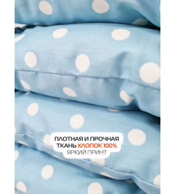 Подушка для сиденья "Голубой горошек" 42x42 см голубой/белый (комплект 4 шт.) MATEX HOMELY 67-894