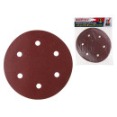 Шлифлист 225 мм Р180 самосцепляющийся, 6 отверстий (5 шт.) WORTEX 1304564 (1304564) 