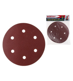 Шлифлист 225 мм Р120 самосцепляющийся, 6 отверстий (5 шт.) WORTEX 1304562