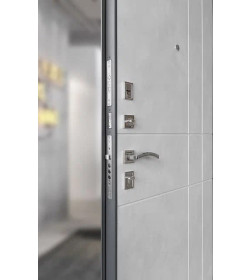 Дверь входная "Титан Антеро" Антрацит/Бетон снежный (правая)  860х2050 мм