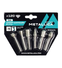 Набор шарошек алмазных METALLICA Optima 6 шт, по плитке, камню, бетону